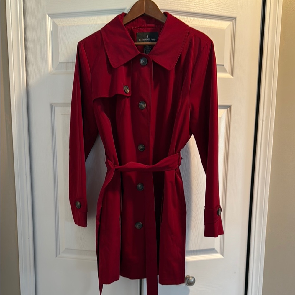 London Fog Classic Red Trench Coat